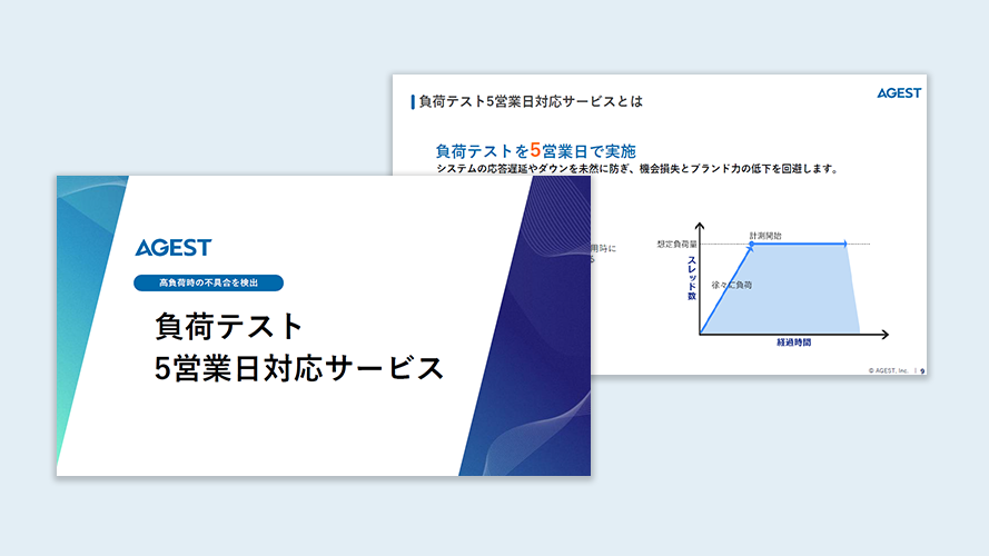 負荷テスト5営業日対応サービス