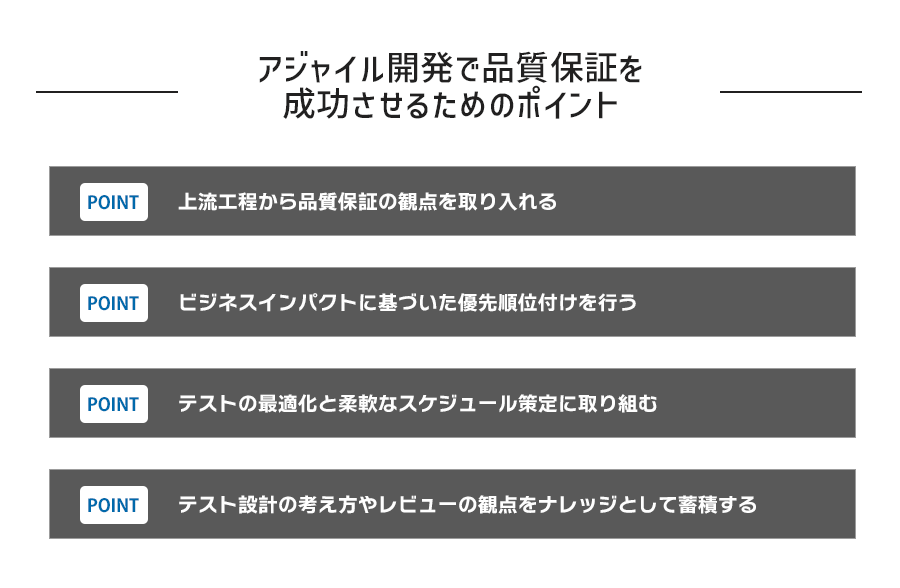 アジャイル開発で品質保証を成功させるためのポイント