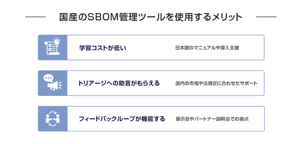 国産のSBOM管理ツールを使用するメリット