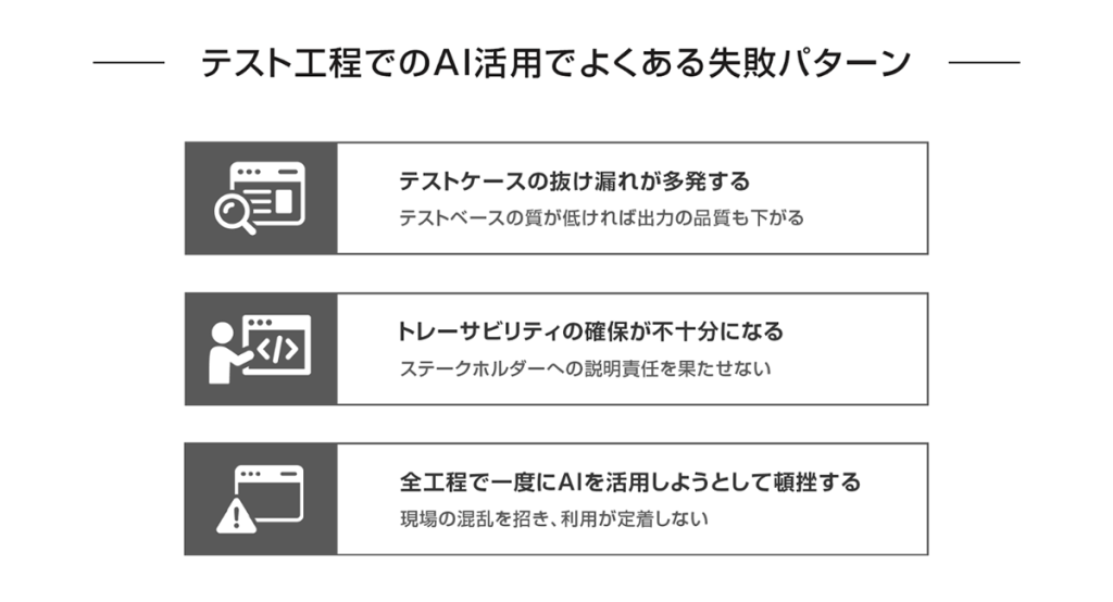 テスト工程でのAI活用でよくある失敗パターン