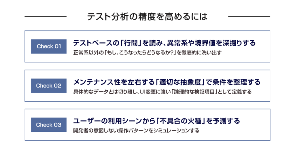 テスト分析の精度を高めるには